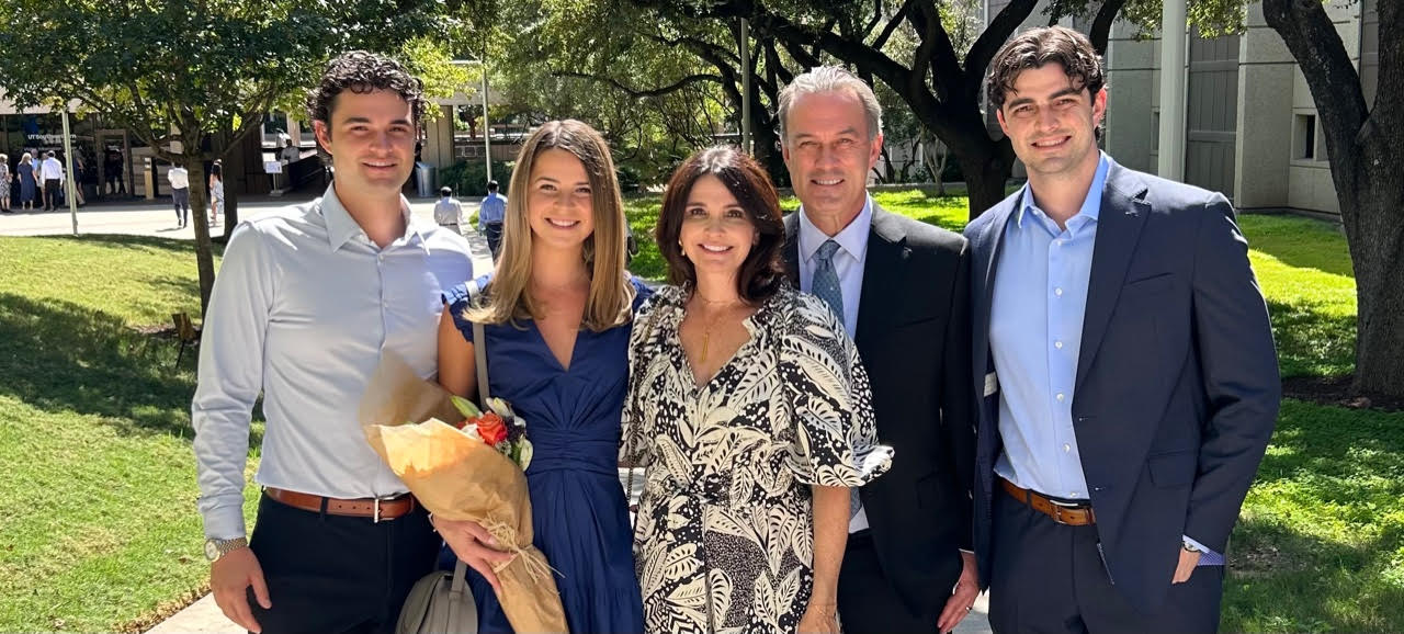 Dr. Shelly Clark with her family outdoors